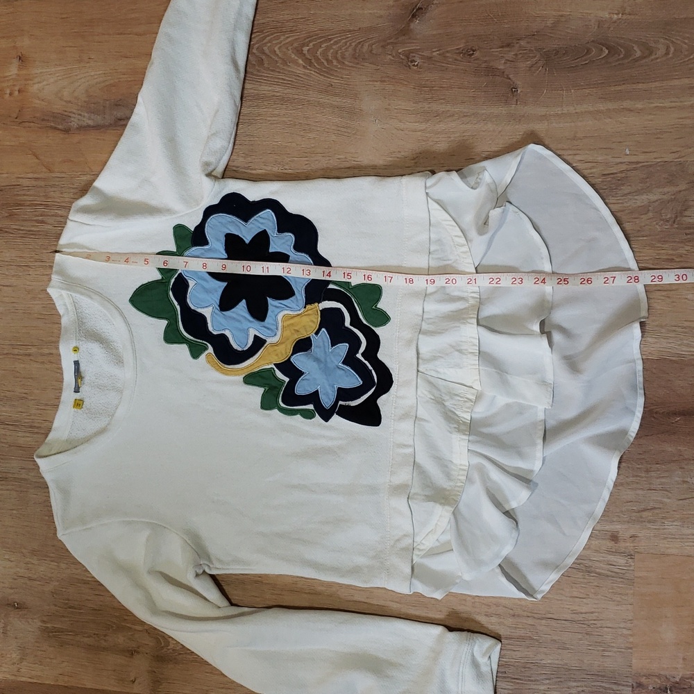 Vintage Anthropologie Little Yellow Button Sweatshirt, Size Small - Picture 6 of 14